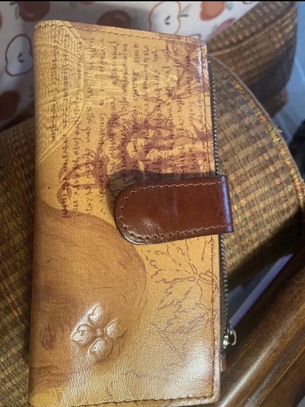 Patricia Nash Tan and Brown Leather Wallet